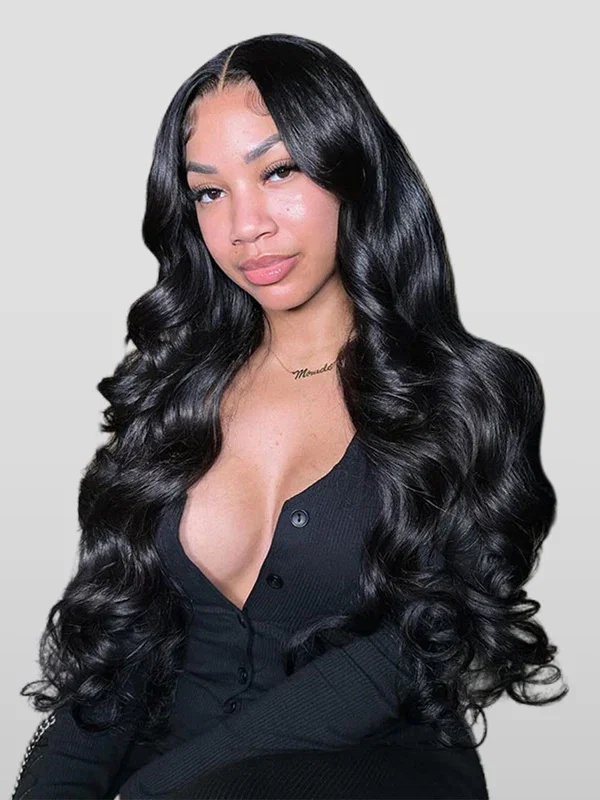 Wavymy Layered Cut Loose Wave Pre-bleached Wear Go Glueless 7x5 Lace Closure Wigs 180% Density