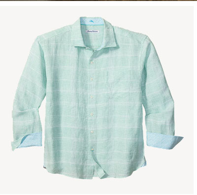 Paradisio Plaid Linen Long-Sleeve Shirt