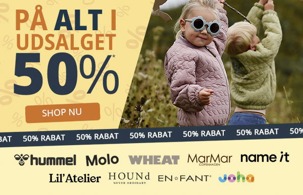 Spar 50% på udvalgte varer