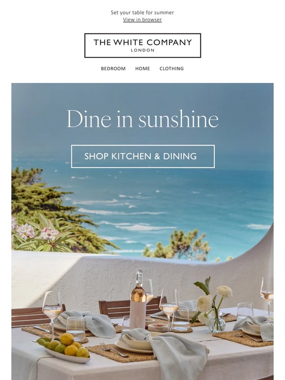 In season: outdoor dining