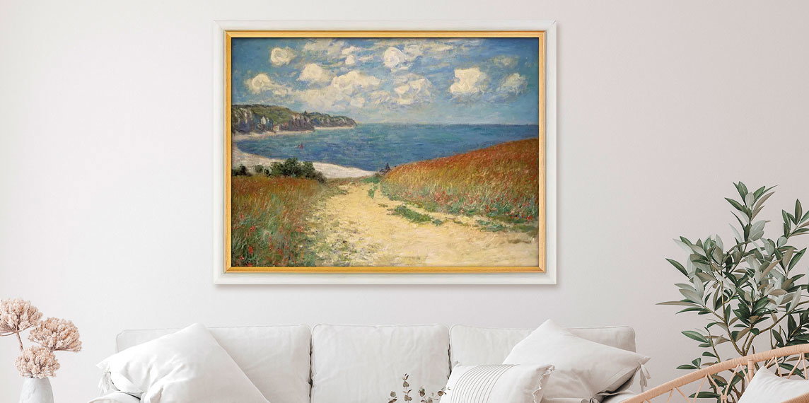 Claude Monet: Bild 'Strandweg zwischen Weizenfeldern nach Pourville'
