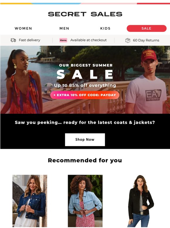 Discover amazing prices on best-selling coats & jackets