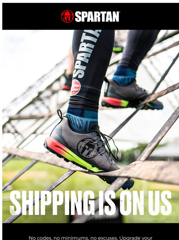 No excuses. Free shipping on all footwear.