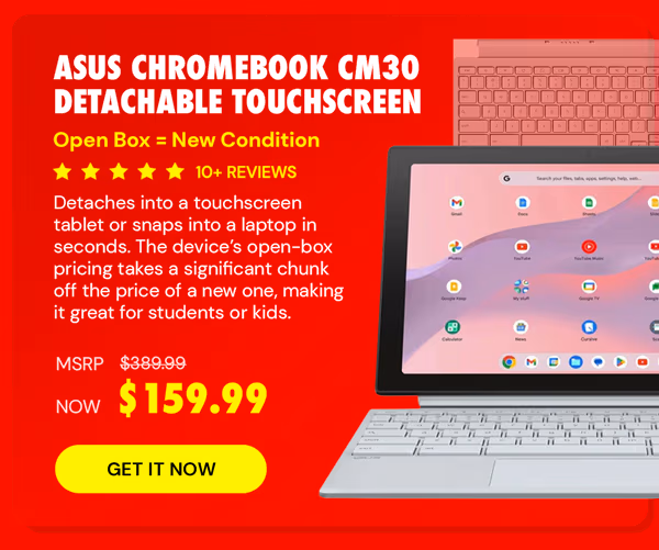 ASUS Chromebook CM30 (2024) Detachable Touchscreen 8GB RAM 128GB eMMC (Open Box)