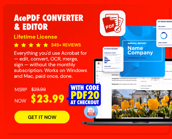 AcePDF Converter & Editor: Lifetime License