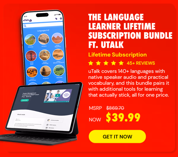 The Language Learner Lifetime Subscription Bundle ft. uTalk