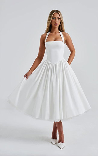 Cressida Midi Dress - Ivory