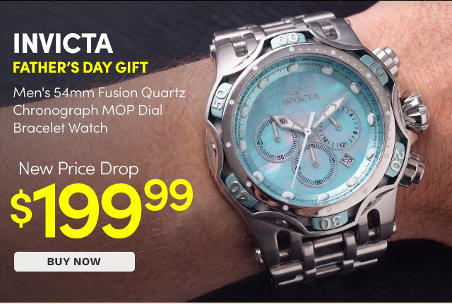 INV-49166 Invicta Father's Day Gift | Men's 54mm Fusion Quartz Chronograph MOP Dial Bracelet Watch