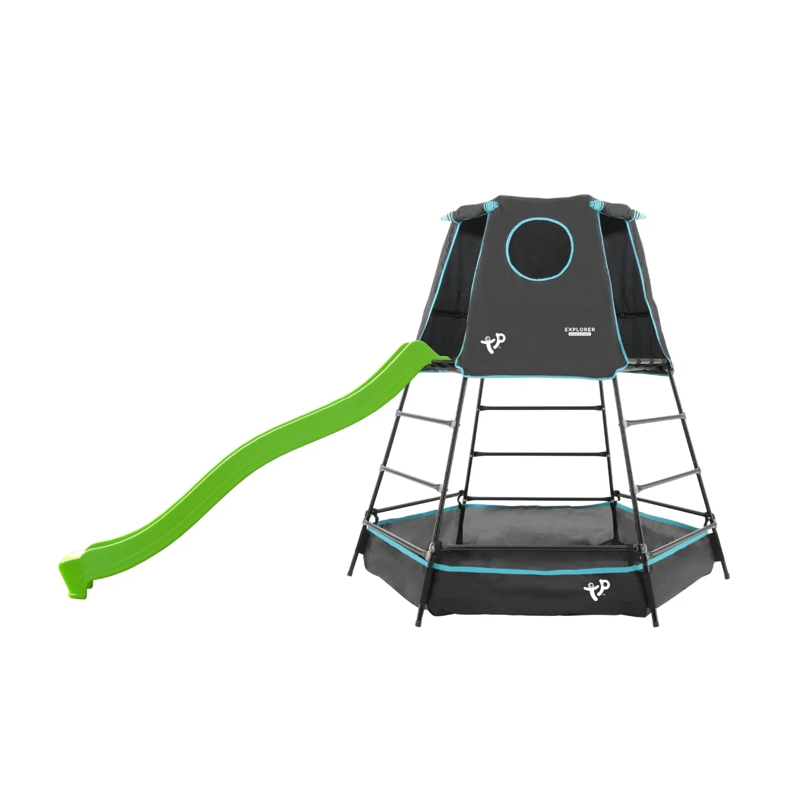 Image of TP Explorer Metal Climbing Frame Set and Ripple Slide Black Edition