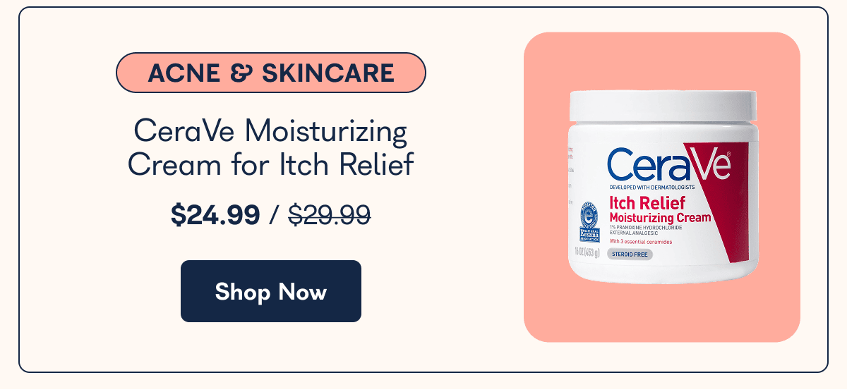 CeraVe Moisturizing Cream for Itch Relief