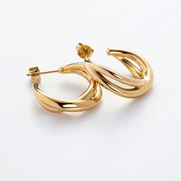 Waves Ohrringe Gold