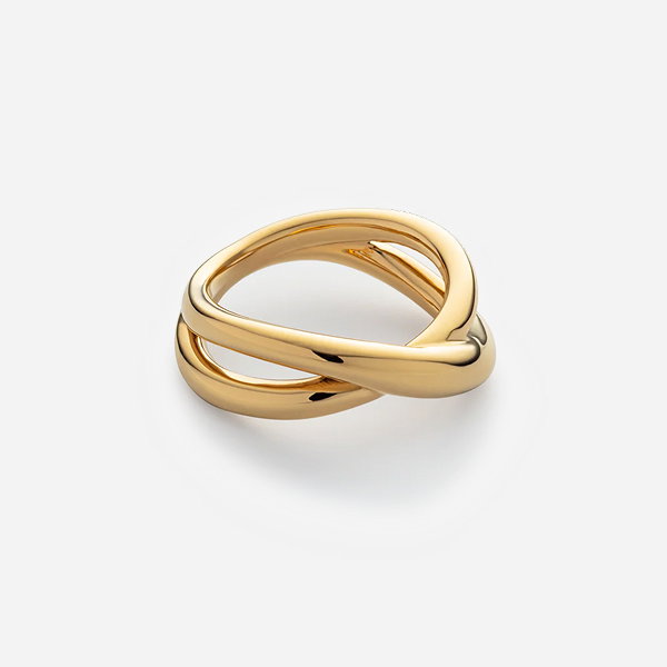 Waves Twisted Ring Gold