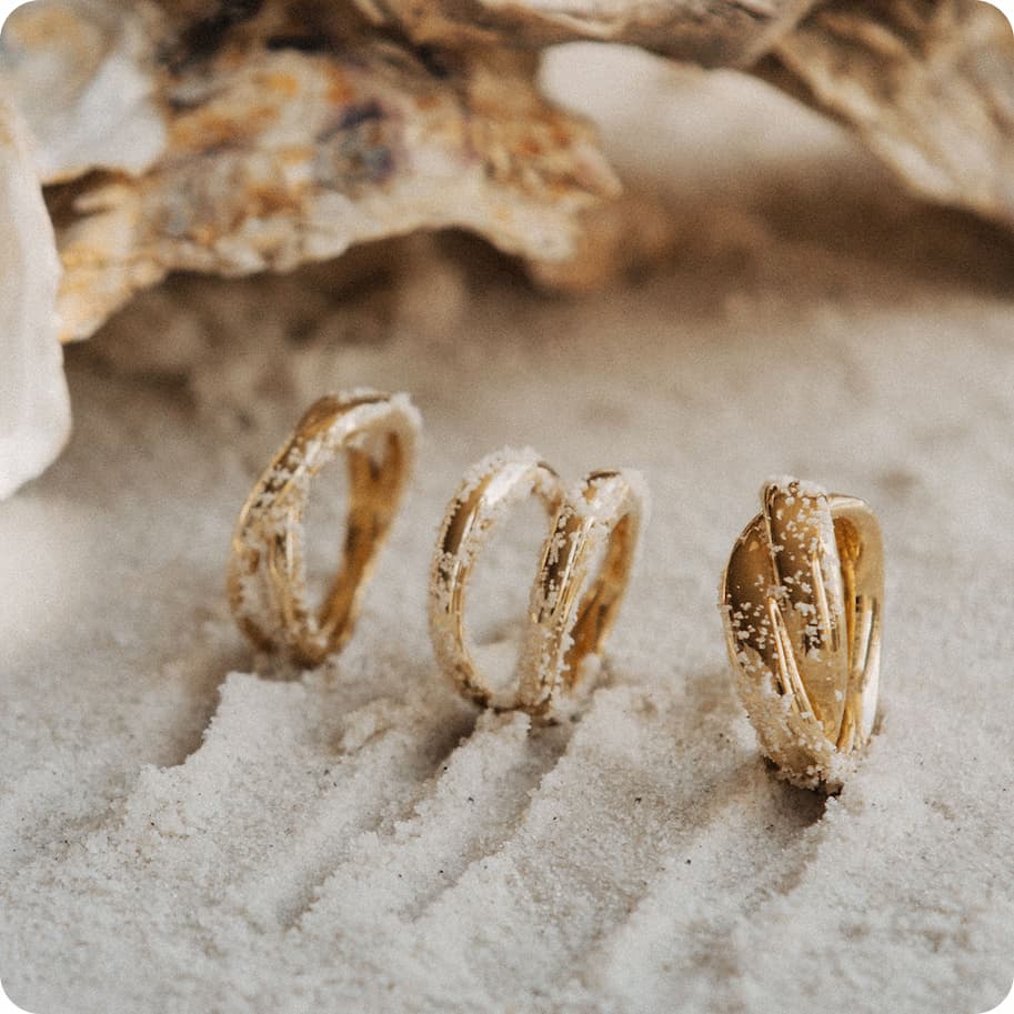 Waves Ringe im Sand
