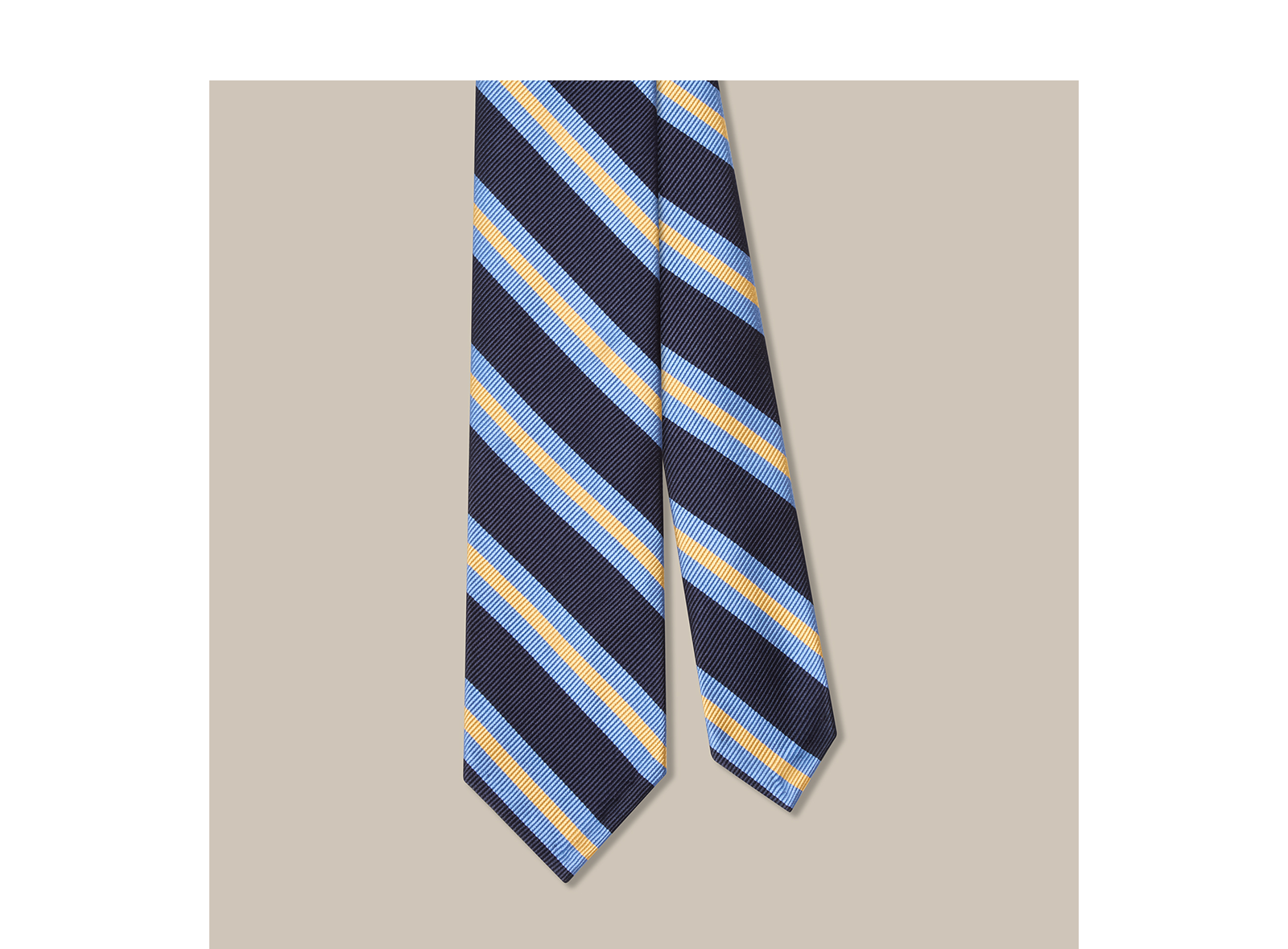 Newman 7-Fold Signature Repp Silk Necktie