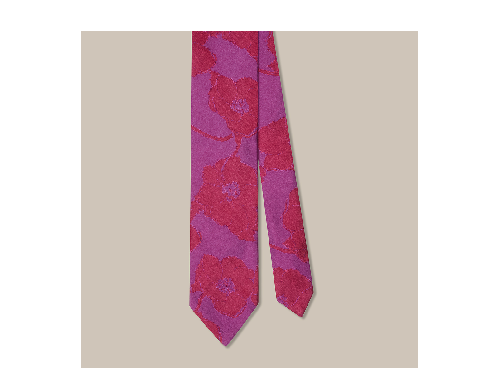 Duvall Large Floral Jacquard Unlined Necktie