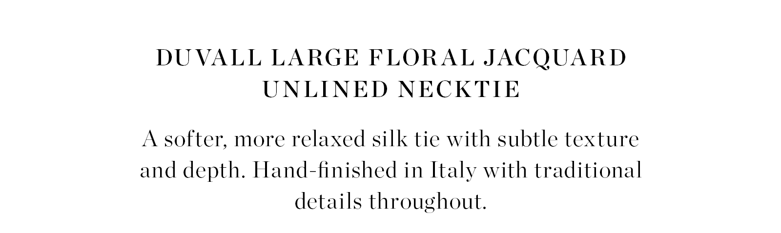 Duvall Large Floral Jacquard Unlined Necktie
