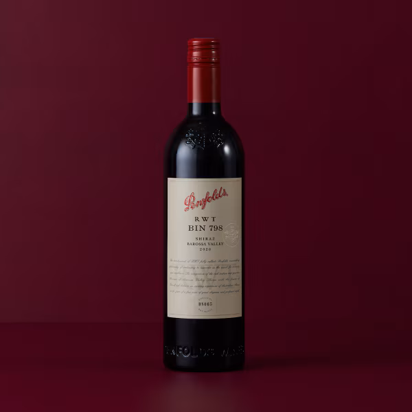An image of a bottle of the PENFOLDS Bin 798 RWT Shiraz, Barossa Valley 2020