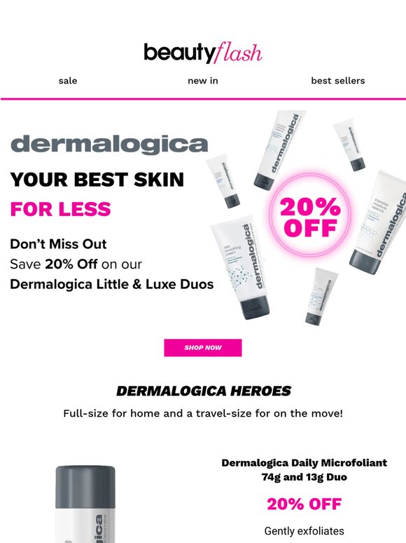 20% Off Dermalogica Little & Luxe Duos ✨