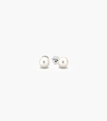 Tension Setting Pearl Stud Earrings