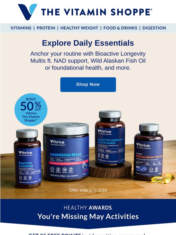BOGO 50% off longevity multis and more