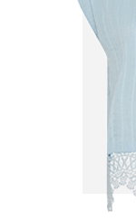 LTS Tall Light Blue Crochet Hem Cotton Top