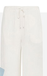 LTS Tall White Wide Leg Linen Trousers