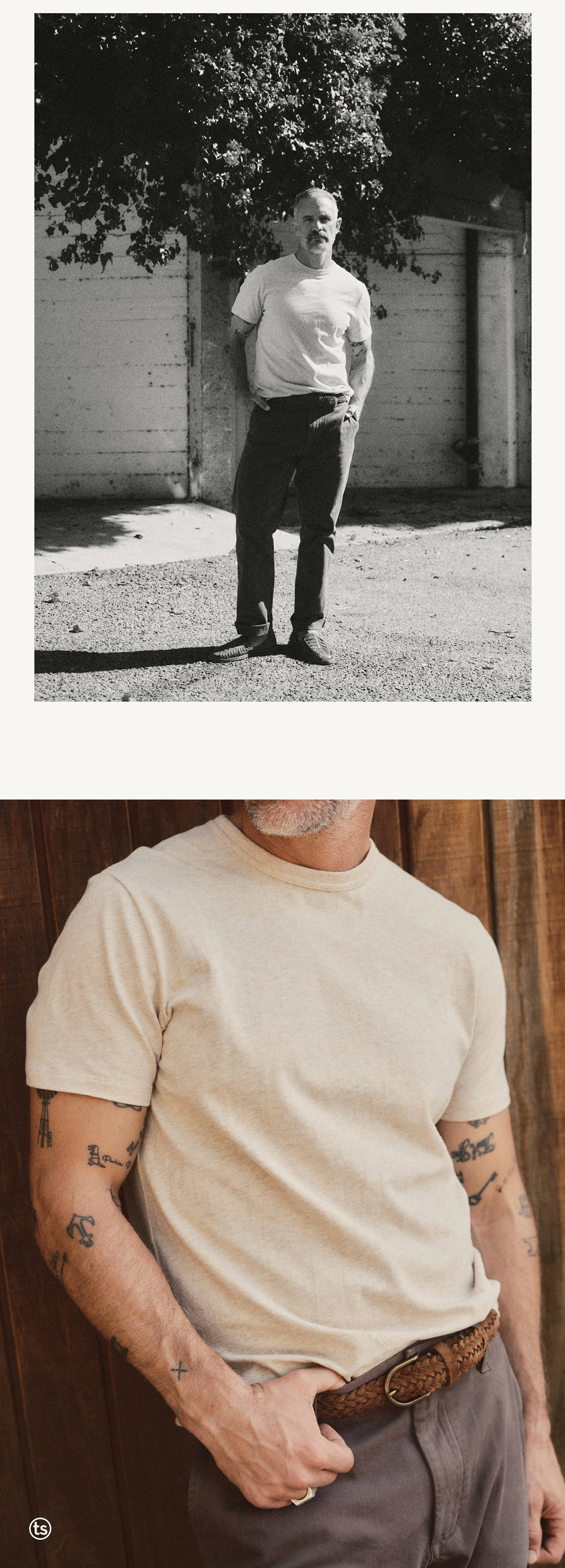 The Organic Cotton Tee in Heather Oat