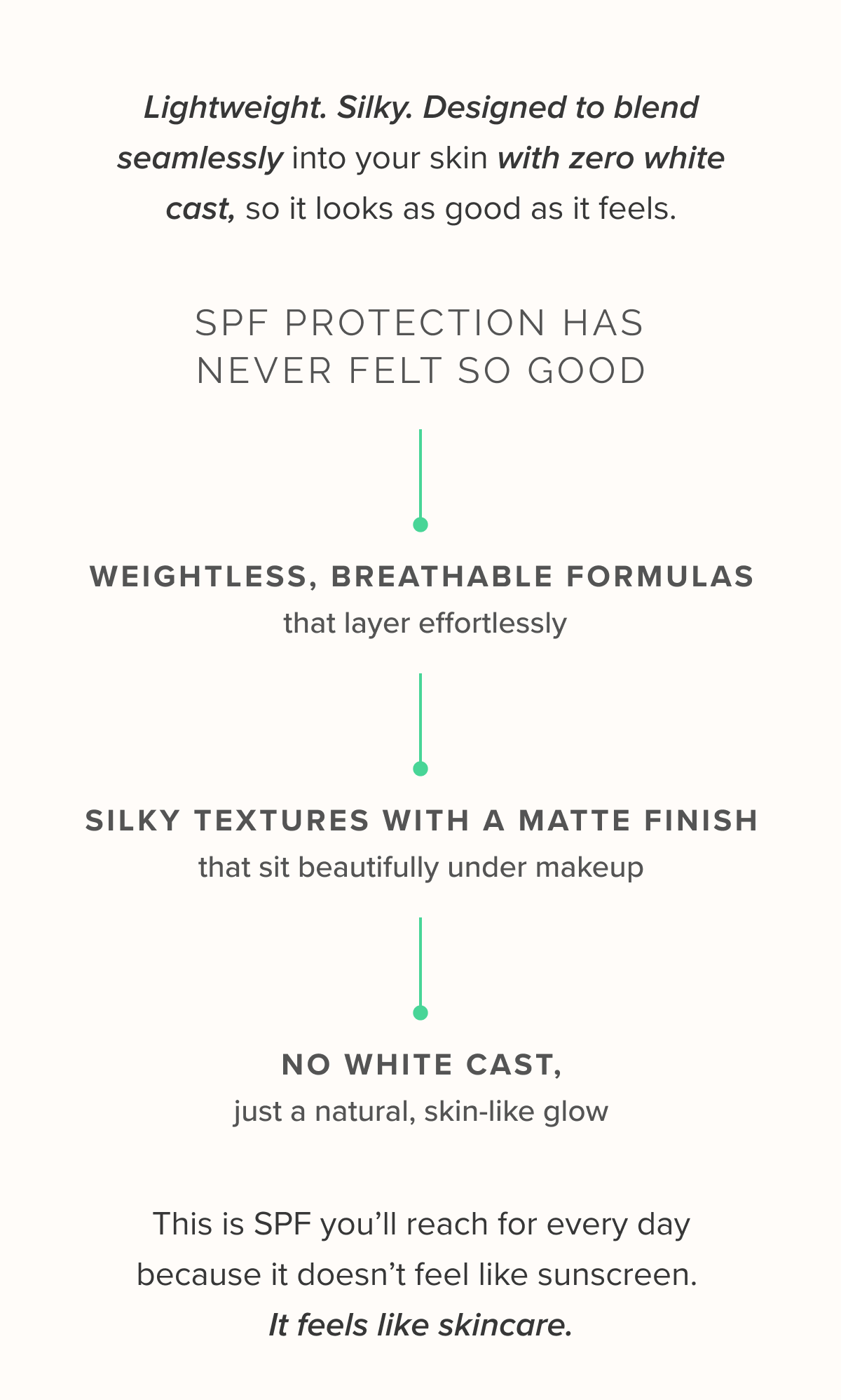 Meet SPF with feel-good textures