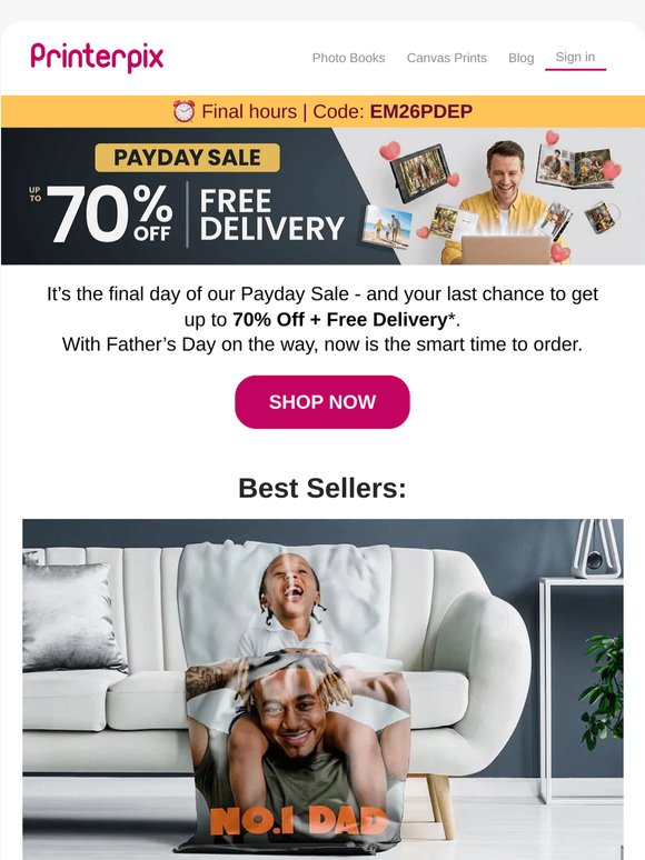 ⏰ Final Day: Free Delivery + 70% Off