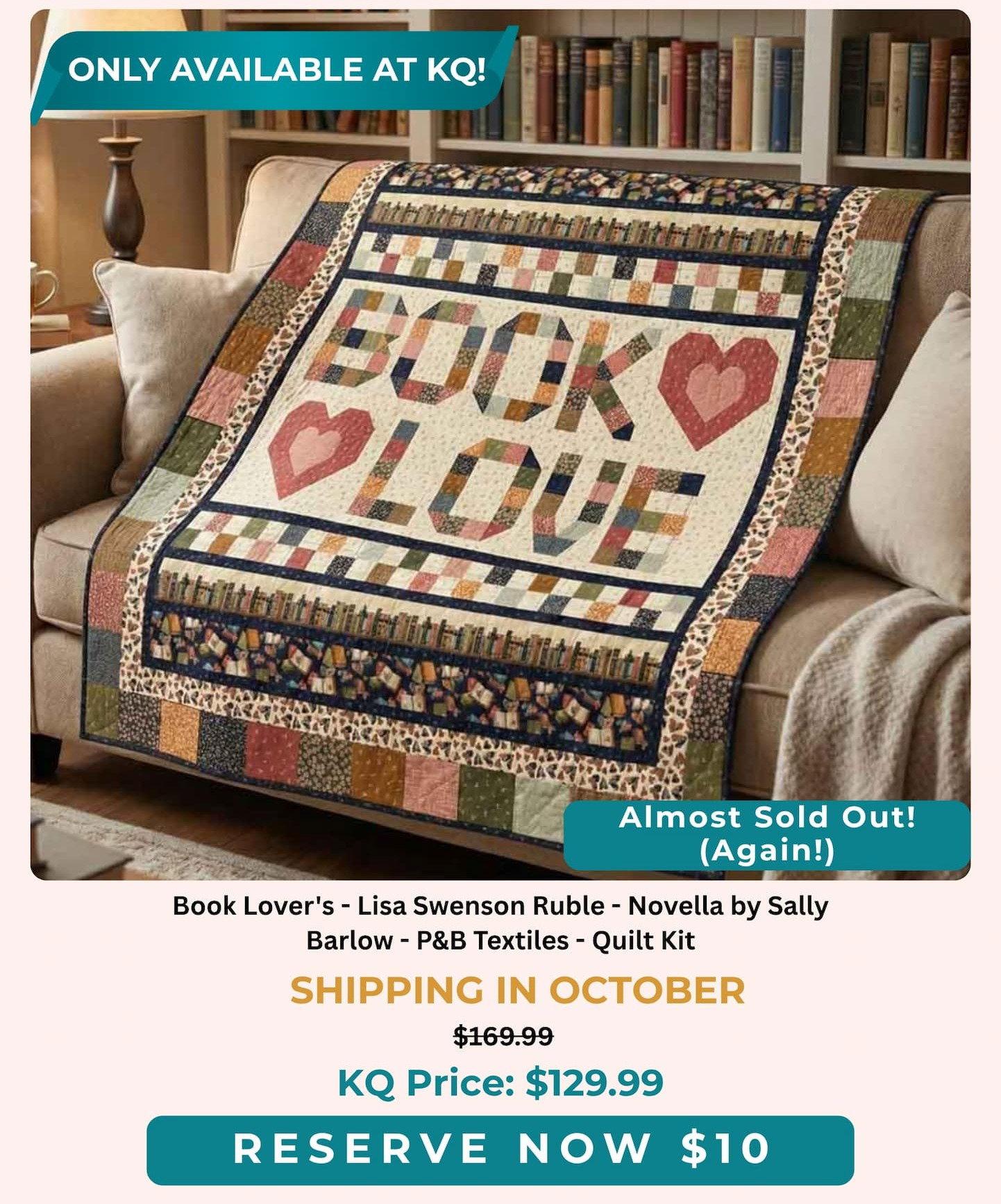 Book Lover Quilt Kit