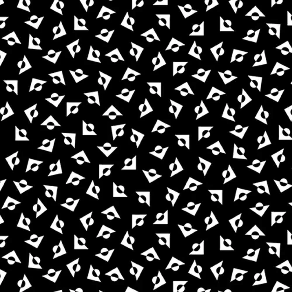 Image of P&B Textiles - Salt & Pepper II - Triangle Tree - Black - Yardage