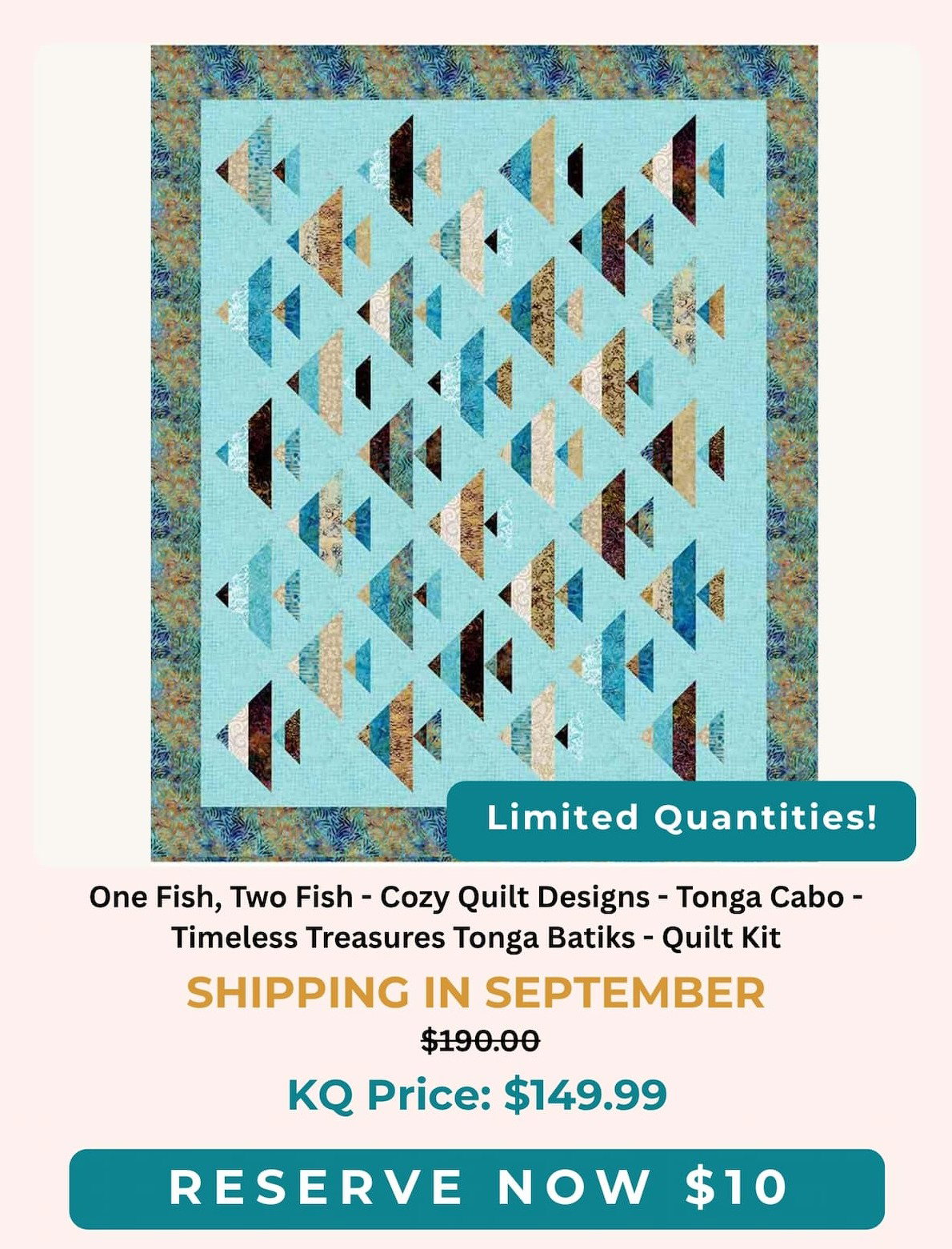 One Fish, Two Fish Quilt Kit