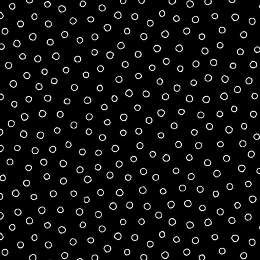 Image of P&B Textiles - Salt & Pepper II - Circle - Black - Yardage