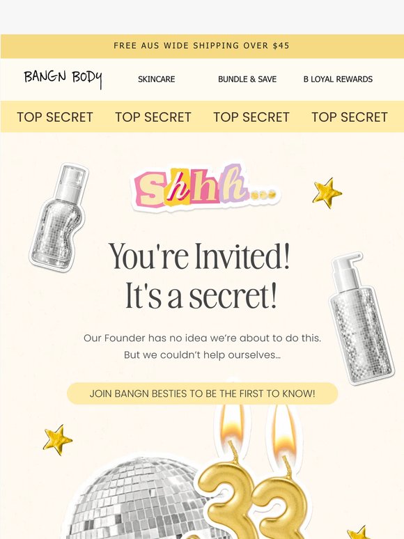You're Invited! Its a secret!