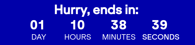 Hurry, ends on 06/01 at 11:59 PM eastern time.
