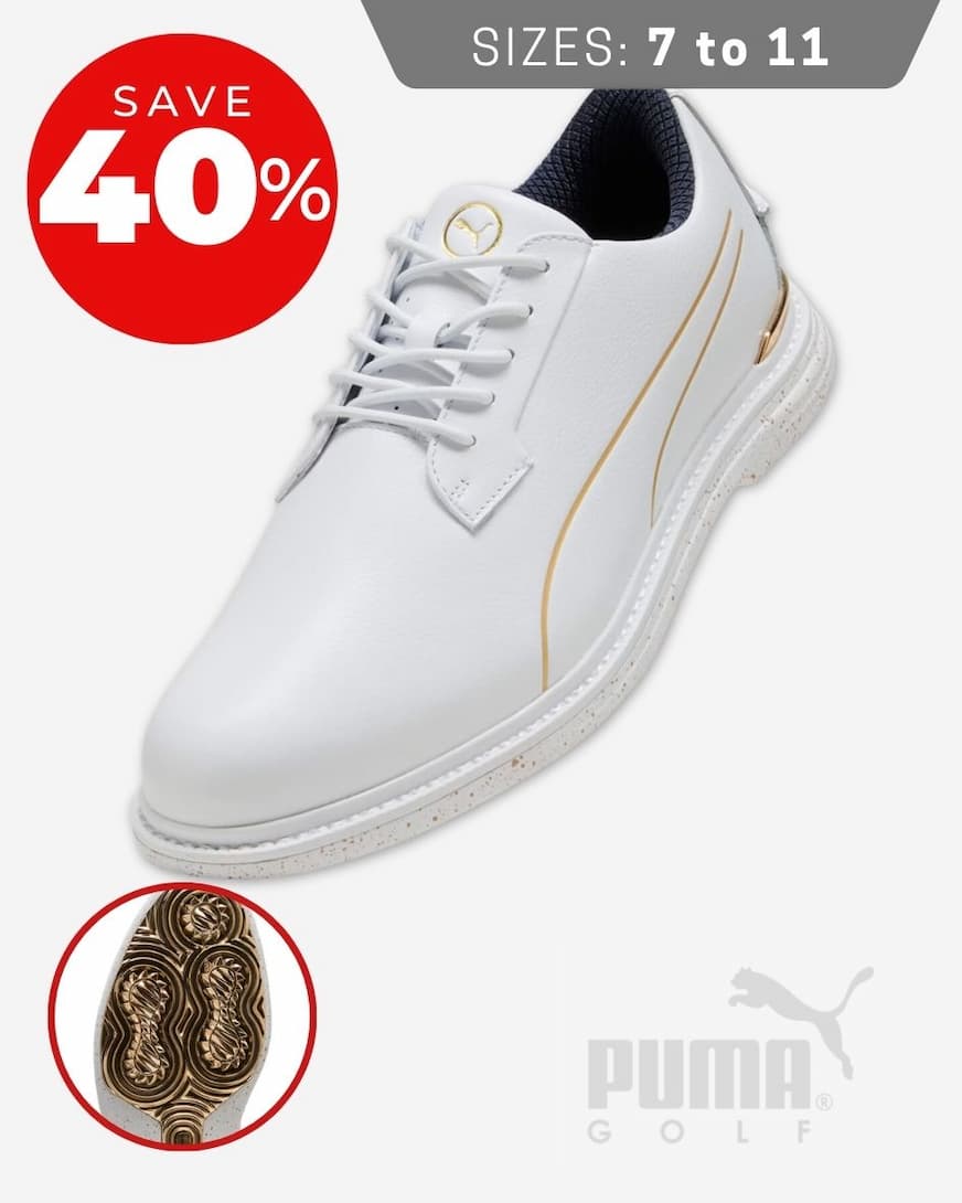 Puma Golf Mens Royale Players Waterproof Leather Spiked Golf Shoes