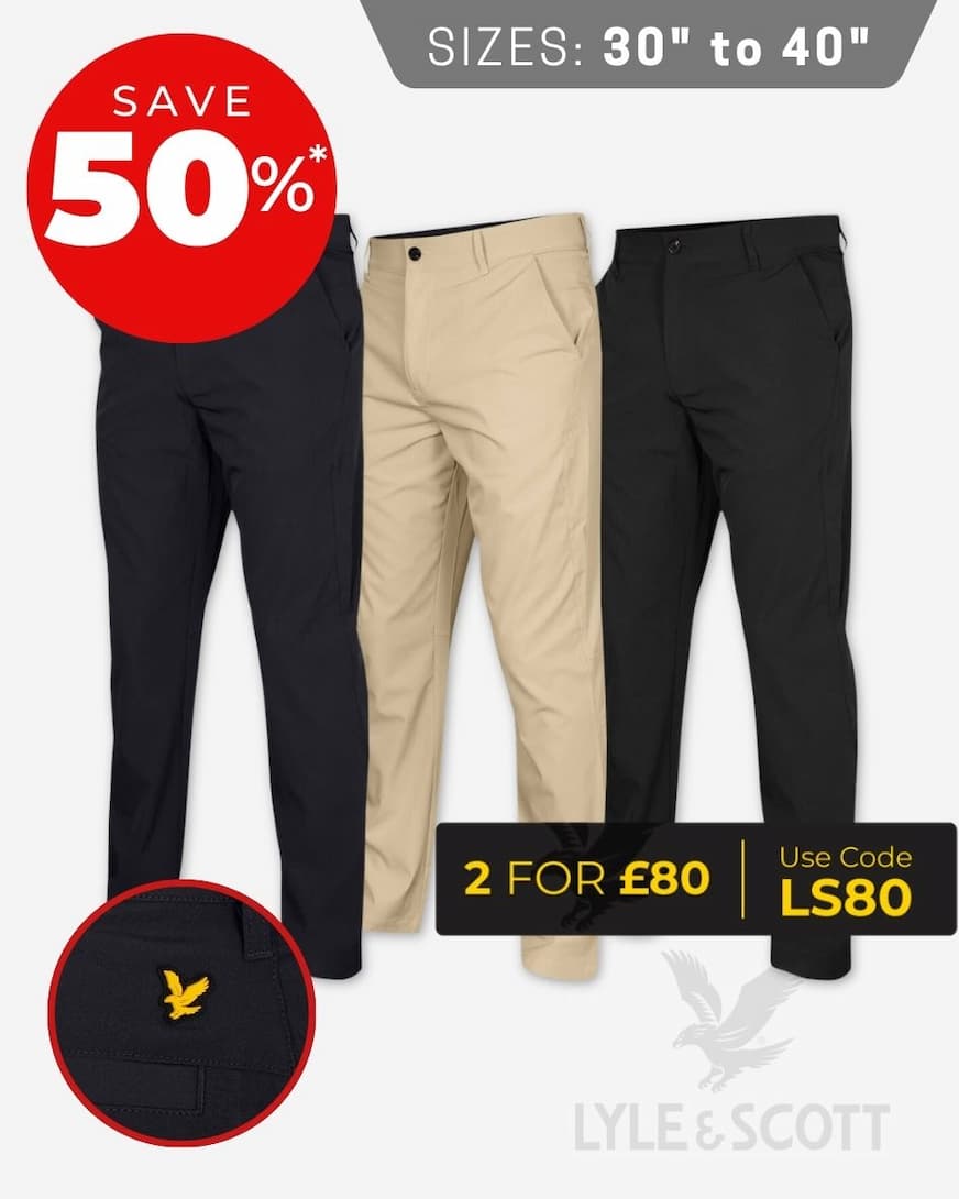 Lyle & Scott Mens 2026 Stretch Durable Versatile Chino Golf Trousers