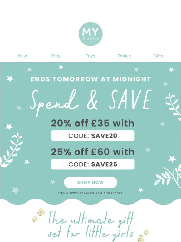 Ends Soon ⚡ spend & save up to 25% off!