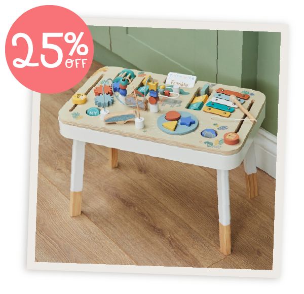 Personalised Wooden Safari Activity Table FSC®