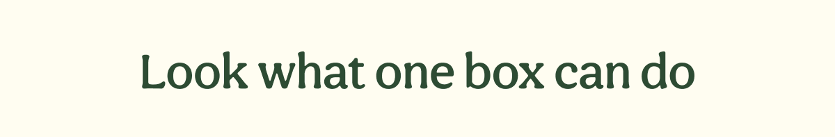 Look what one box can do