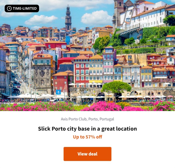 Slick Porto city base in a great location