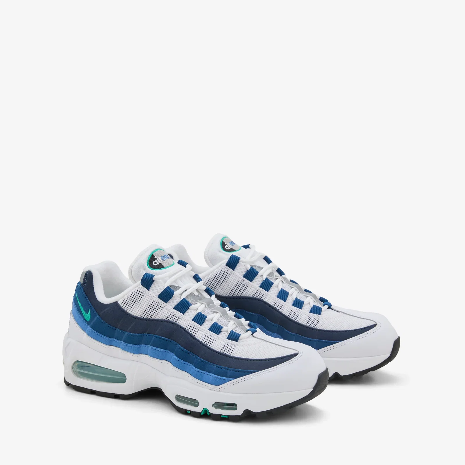 Image of Air Max 95 OG White | Emerald Green | Lake Blue