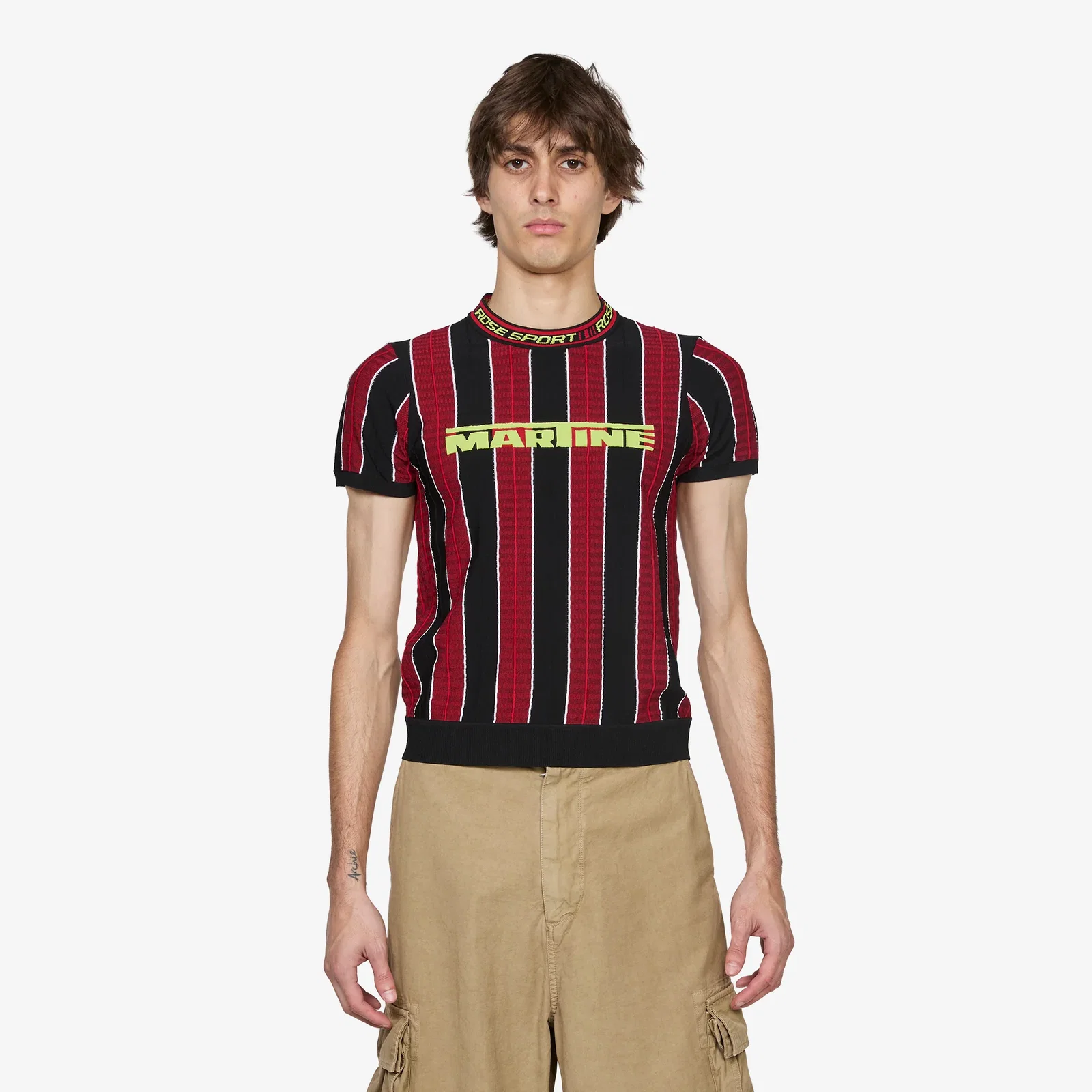 Image of Logo Tight T-Shirt Red | Black