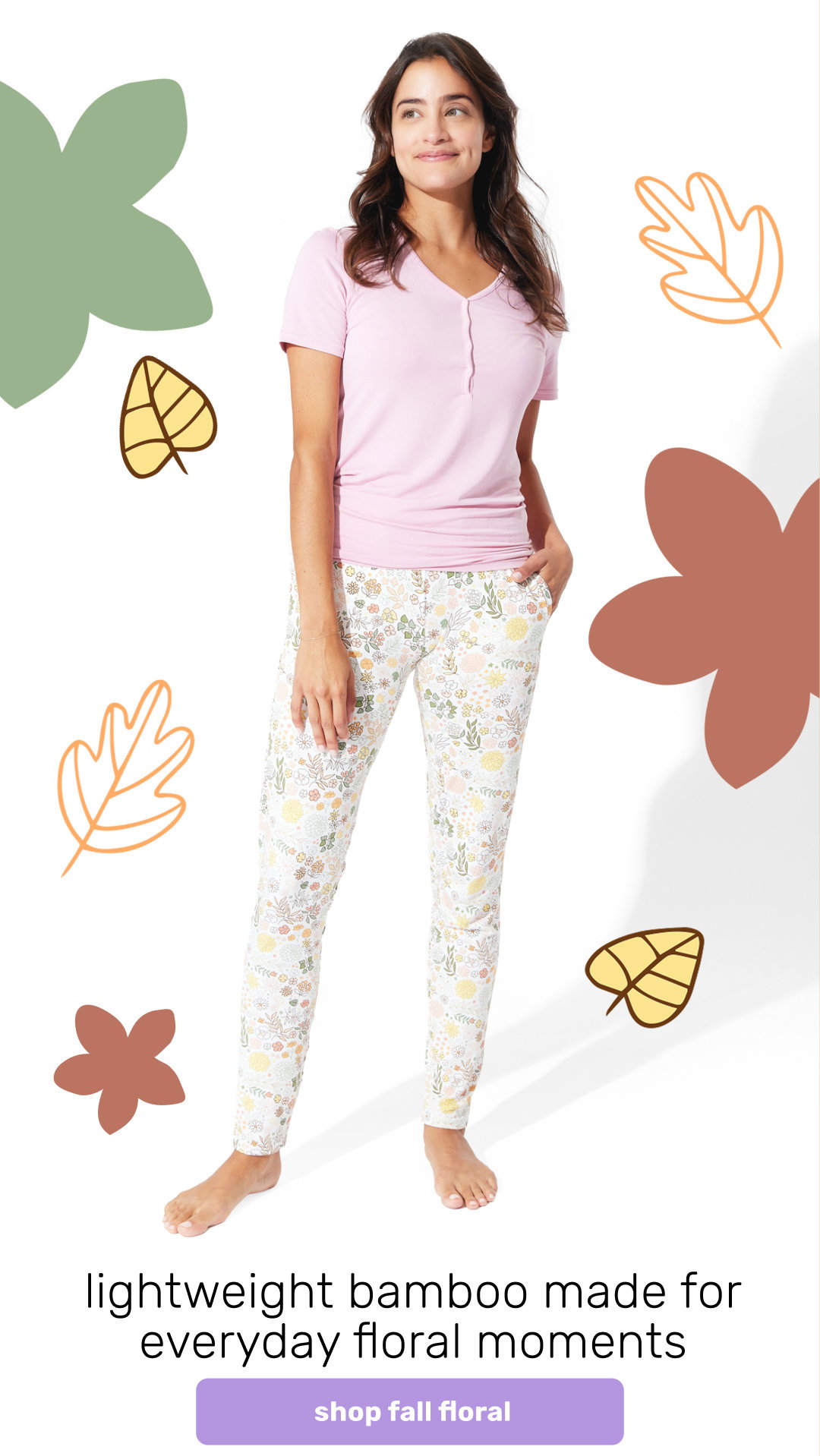 fall floral women's pj