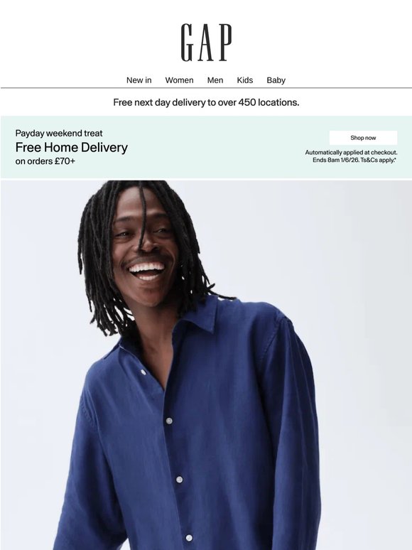 New arrivals & free delivery