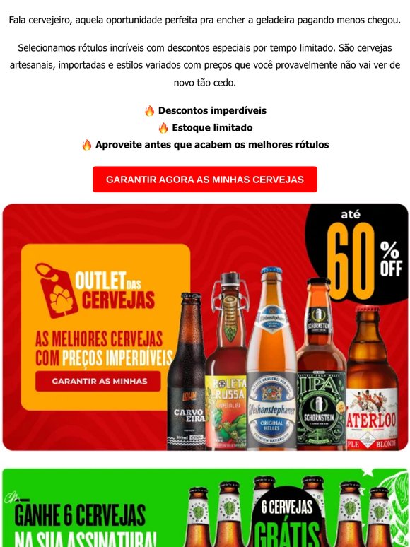 [OUTLET DAS CERVEJAS] Pra você com até 60% OFF