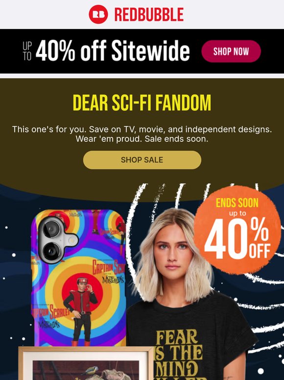 🪐 Sci-Fi Sale Ends Soon: Up to 40% Off All Art 🪐