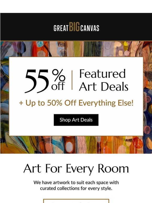 Art for every space! Shop our art picks by room