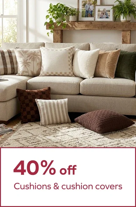 40% off Cushions & cushion covers