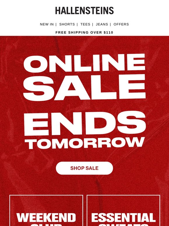 Online Sale Ends Tomorrow ⏰